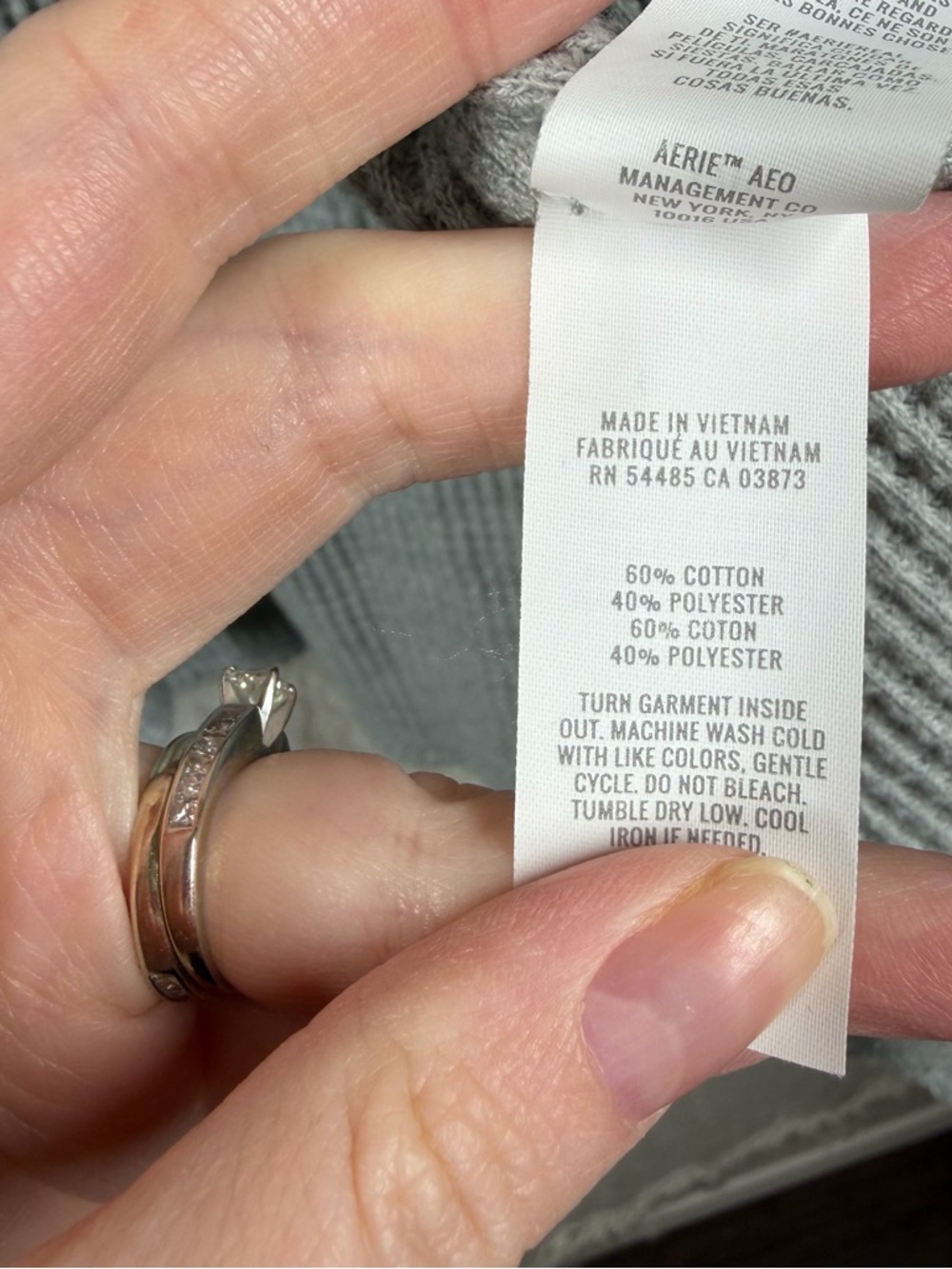 Aerie Grey Waffle Knit Lumberjane‎ Button Up Top - Picture 5 of 6